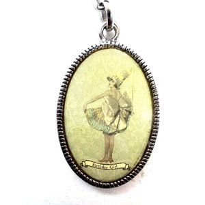 Cute Birthday Girl Theme Pendant with Chain Necklace